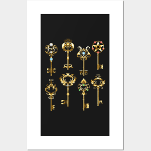 Set of Gold Keys Posters and Art